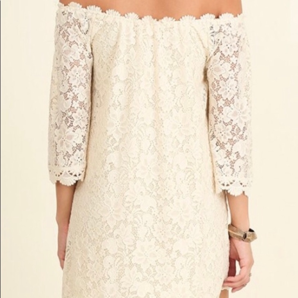 ⭐️last one⭐️ umgee off-shoulder lace dress - Picture 7 of 8